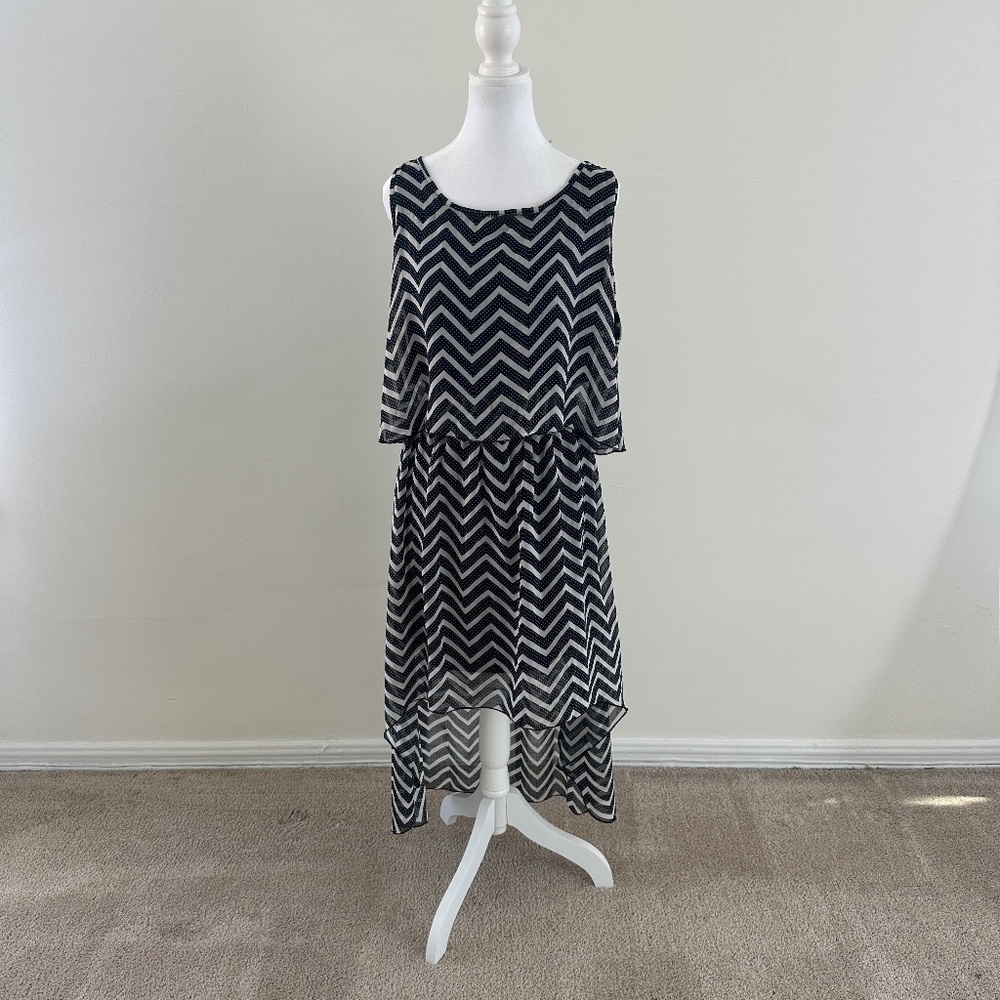 Robert Louis HiLo Chevron/Polka Dot Dress